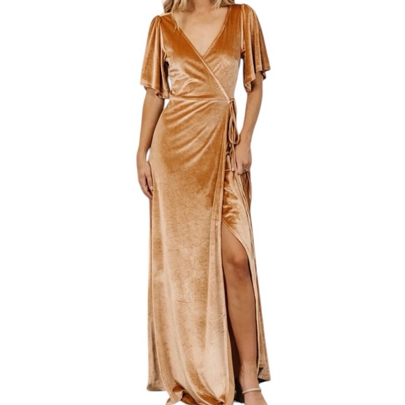 Baltic Born Dresses & Skirts - Baltic Born‎ Meghan Velvet Wrap Maxi Dress Size XL